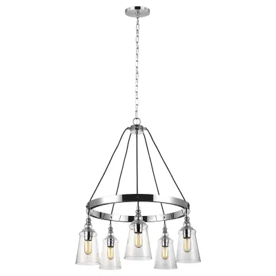 Loras Feiss 5 Light Lestenec Chrome