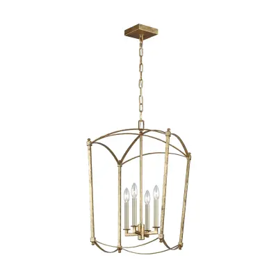 Quintiesse Feiss Thayer Viseča stropna svetilka Lanterns Antique Gold