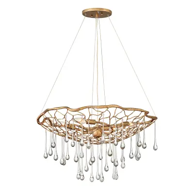 Laguna Viseča svetilka Lisa McDennon by Hinkley s 4 lučmi, polirano zlato