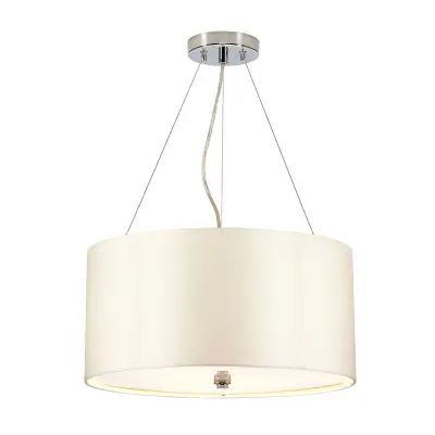 Elstead Lightbox Pearce 18" cilindrična viseča svetilka s polirano kromirano stropno ploščo