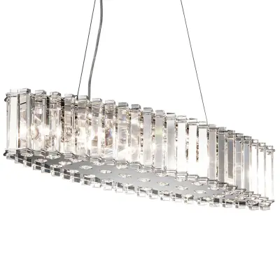 Elstead Crystal Skye Viseča svetilka z 8 lučmi, kromirana, kristalna, G9