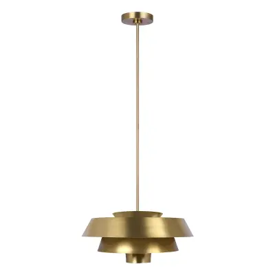 Elstead Brisbin 1 viseča svetilka, polirana medenina, E27