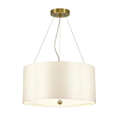 Elstead Lightbox Pearce 18" valjasta viseča svetilka s stropno ploščo iz starane medenine