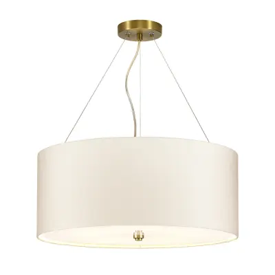 Elstead Lightbox Pearce 22" valjasta viseča svetilka s stropno ploščo iz starane medenine