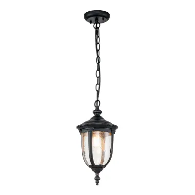 Elstead Cleveland Zunanja viseča stropna svetilka, obrabljena bronasta, IP44