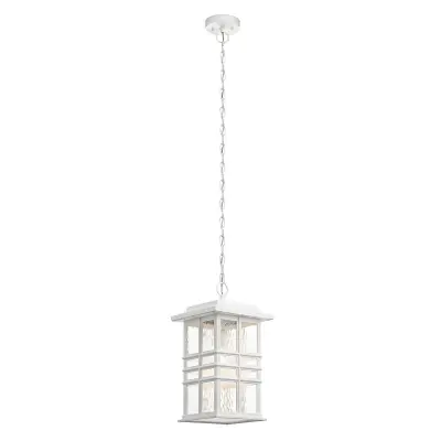 Elstead Beacon Square Zunanja svetilka z 1 svetlobno verigo, bela, IP44, E27