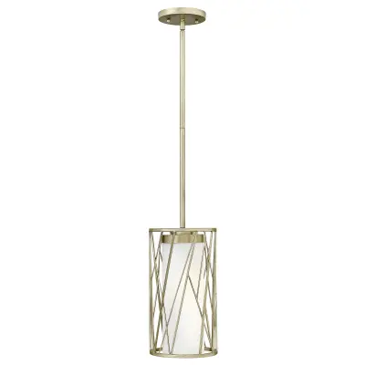 Elstead Nest 1 viseča svetilka za strop, srebrn list, E27