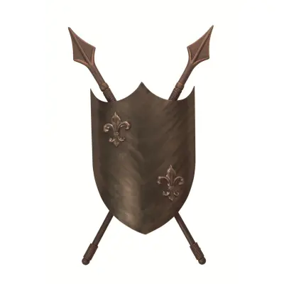 Elstead Crusader Stenska svetilka z 2 lučmi, polirana bronasta, GU10
