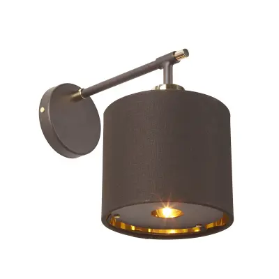Elstead Balance 1 notranja stenska svetilka, svetlo rjava, polirana medenina, E27