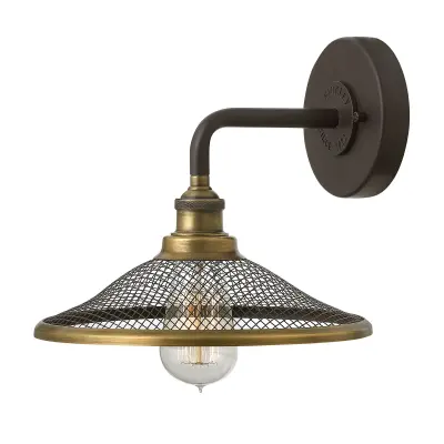 Elstead Rigby Notranja stenska svetilka Buckeye, bronasta, 1 luč, E27