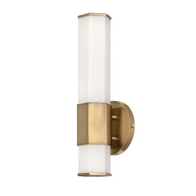 Quintiesse Hinkley Facet Vgrajena LED stenska svetilka za kopalnico Heritage Brass, 3000K, IP44