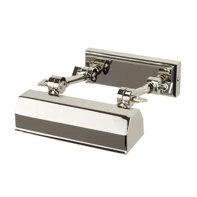 Elstead Chawton 1 majhna stenska svetilka s sliko, polirani nikelj, E14