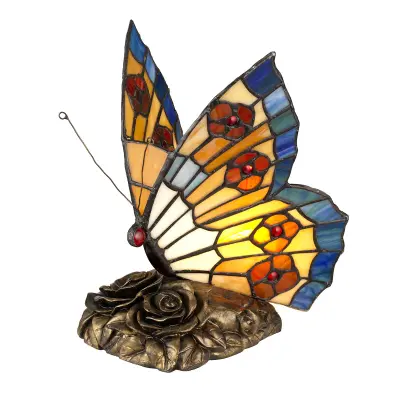 Elstead Tiffany Animal Lamps Svetilka Tiffany z metuljčkom, arhitekturni bron, G9