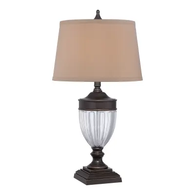 Elstead Dennison Namizna svetilka z 1 lučjo, bronasta, Palladian, E27