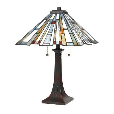 Elstead Quoizel Maybeck Namizna svetilka Tiffany Valiant Bronze