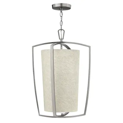 Elstead Hinkley Blakely Velika viseča svetilka 3x E14, brušen nikelj