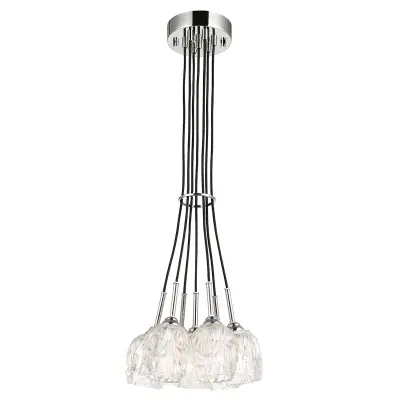 Elstead Rubin 7-kraki lestenec s poliranim nikljem, G9