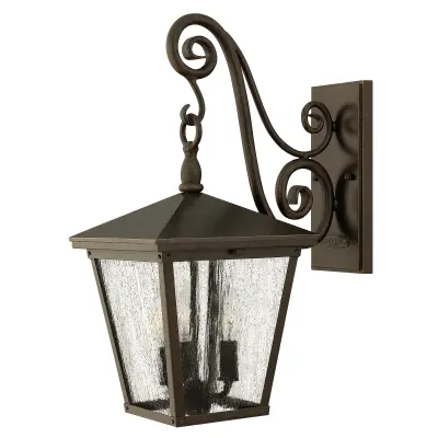 Elstead Trellis 3-lučna zunanja srednja stenska svetilka Regency Bronze IP44, E14