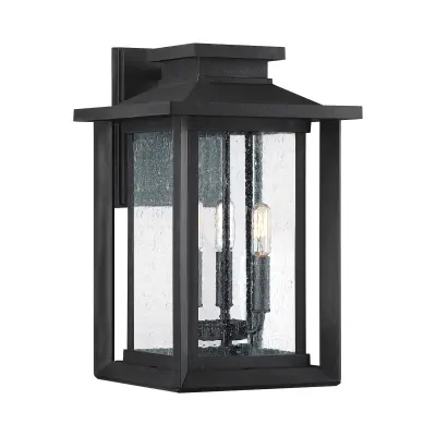 Elstead Quoizel Wakefield Zunanja stenska svetilka Earth Black, IP44