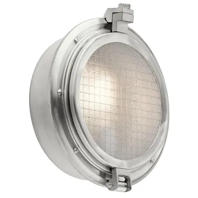 Elstead Clearpoint Zunanja stenska svetilka z 1 lučjo, brušen aluminij, IP44, E27