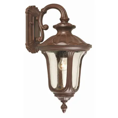 Elstead Chicago 1 zunanja stenska svetilka srednje velikosti, rjasto bronasta patina, IP44, E27