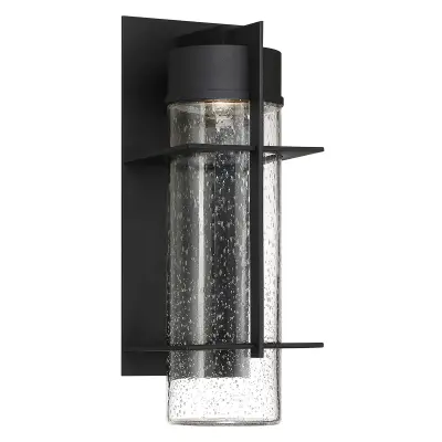 Quintiesse Quoizel Eames Vgrajena LED zunanja moderna stenska svetilka Earth Black, 3000K, IP44