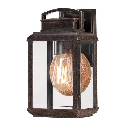 Elstead Byron 1 zunanja majhna stenska svetilka, Imperial Bronze, IP44, E27