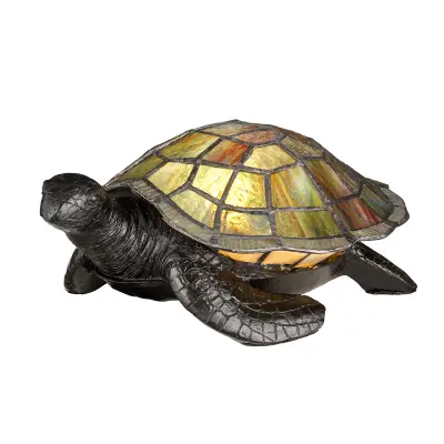 Elstead Tiffany Animal Lamps Svetilka Sawback Tiffany, vintage bron, G9