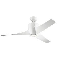 Elstead Kichler Phree Stropni ventilator s 3 lopaticami, 142 cm, LED lučka, bela, daljinski upravljalnik