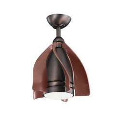 Elstead Kichler Terna Stropni ventilator s 5 lopaticami, 38 cm, LED lučkami in oljno brušeno bronasto barvo, daljinski upravljalnik