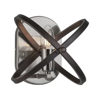 Searchlight Hoopla Stenska svetilka s svečo, kositrna, črna, E14