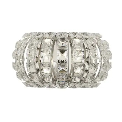 Searchlight Marilyn Stenska svetilka z 2 kromiranimi lučmi in kristalnim steklom