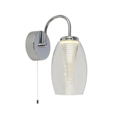 Searchlight Cyclone Stenska svetilka z 1 svetlobo, prozorno steklo 3000K