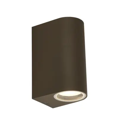 Searchlight Eiffel LED zunanja in verandna (GU10 LED) stenska svetilka IP44 z 2 lučema, rjasto rjava, IP44