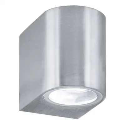 Searchlight Outdoor Zunanja stenska svetilka z 1 lučjo, satenasto srebrna, IP44, GU10