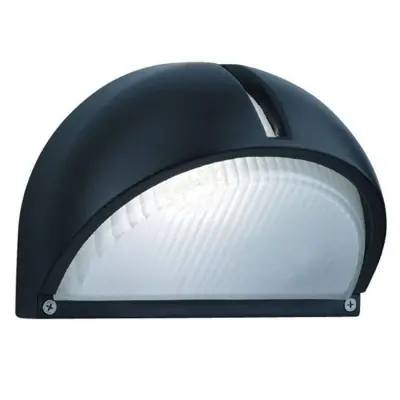 Searchlight Outdoor Zunanja vrtna aluminijasta stenska svetilka z 1 lučjo, črna IP44, E27