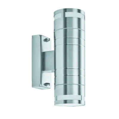 Searchlight Outdoor Zunanja stenska svetilka z 2 lučmi, gor/dol, nerjaveče jeklo IP44, GU10