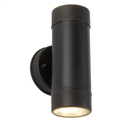 Searchlight Outdoor Zunanja stenska svetilka z 2 lučema, črna, IP44, GU10