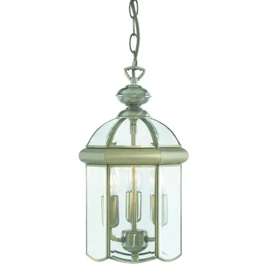 Searchlight Lanterns Viseča stropna svetilka s 3 lučmi, antična medenina, E14