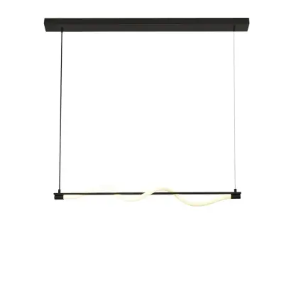 Searchlight Serpent 1 LED viseča svetilka, ki se lahko spremeni v delno vgradno svetilko, črna, akrilna 2700K