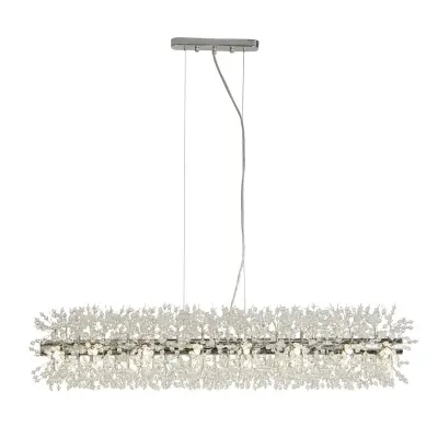 Searchlight Sunburst 16 obeskov s svetlobno palico, krom, steklene kroglice