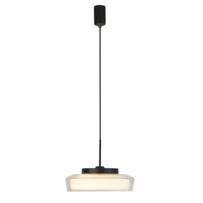 Searchlight Puck 1 viseča svetilka za kopalnico, mat črna 3000K IP44
