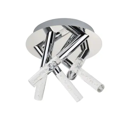 Searchlight Bubbles LED stropna svetilka za kopalnico s 5 lučmi, kromirana, z mehurčastim učinkom, IP44