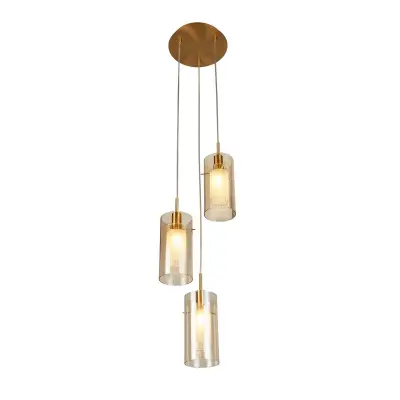 Searchlight Duo III 3 Light Multi, Drop Bronze, kozarec za šampanjec