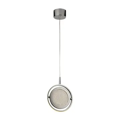 Searchlight Gyroscope 1 LED obesek za prstan, krom, kristalni pesek 3000K