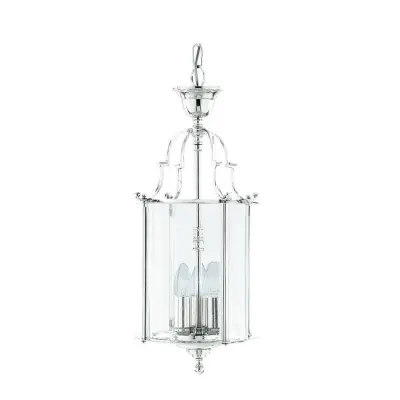 Searchlight Lanterns Viseča stropna svetilka s 3 lučmi, kromirana, prozorno steklo, E14