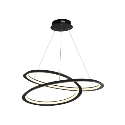 Searchlight Swirl Led viseča svetilka peščeno črne barve. Zatemnljiva.