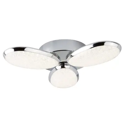 Searchlight Lori Vgrajena LED stropna svetilka z več kraki, kromirana, bela