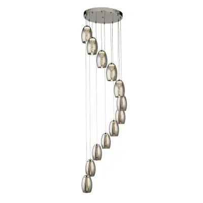 Searchlight Cyclone 12 visečih svetilk, dimljeno steklo 3000K