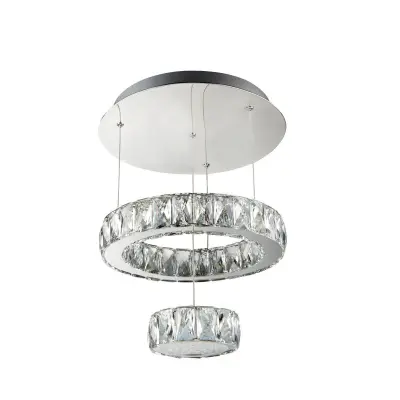 Searchlight Clover Vgrajena LED stropna pol-vgradna svetilka krom